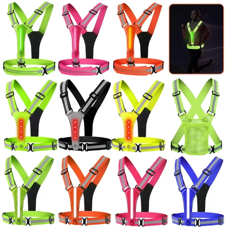 LED Reflective Vest Running Ge - đánh giá và giá Running Gear Night