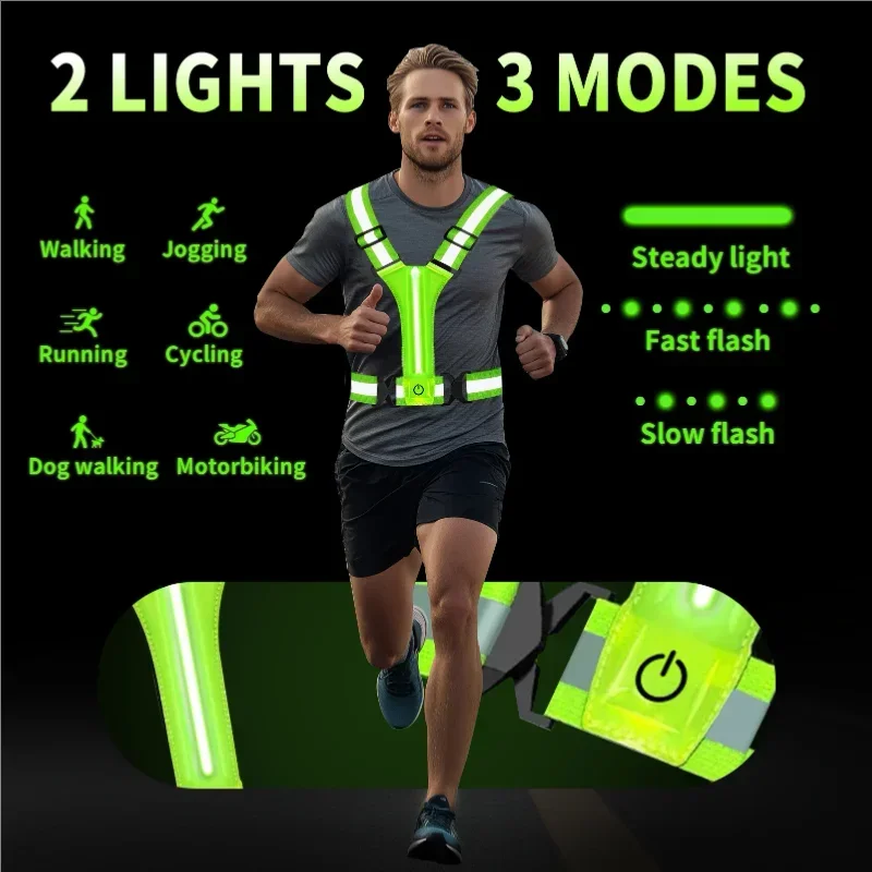 LED Reflective Vest Running Ge - đánh giá và giá Running Gear Night