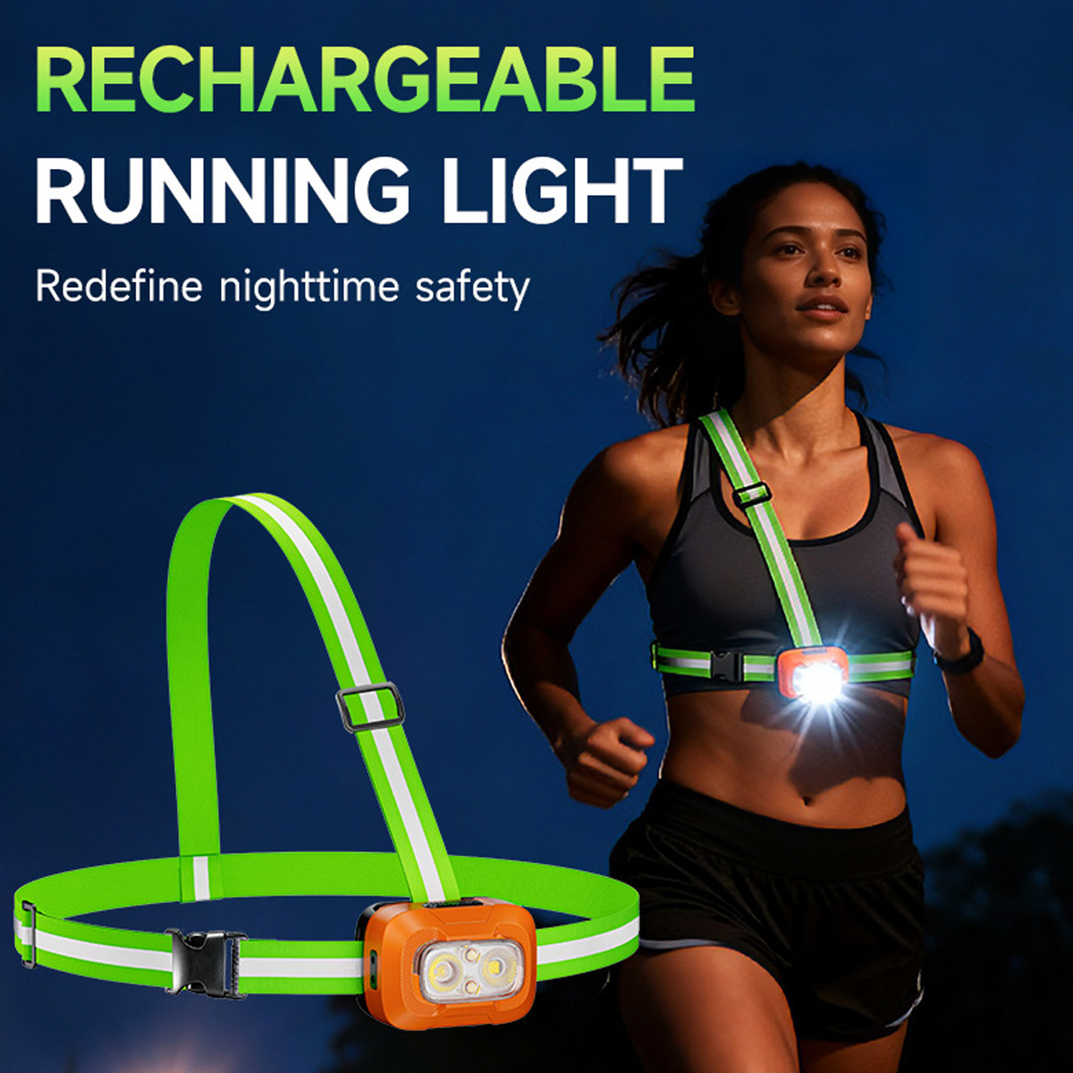 Running Light USB Rechargeable - đánh giá và giá Running Gear Night