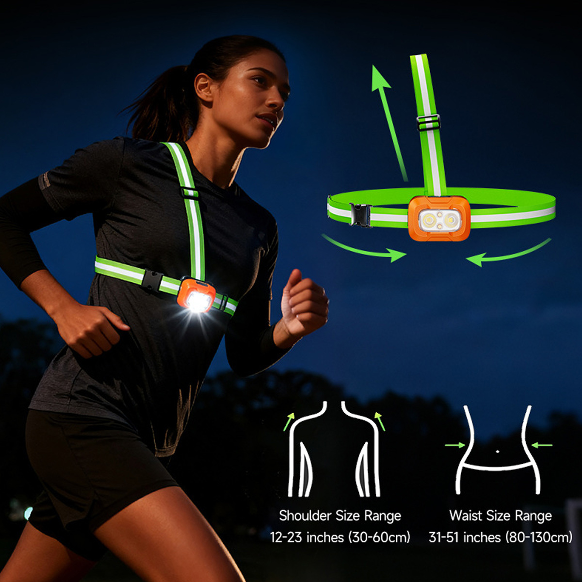 Running Light USB Rechargeable - đánh giá và giá Running Gear Night