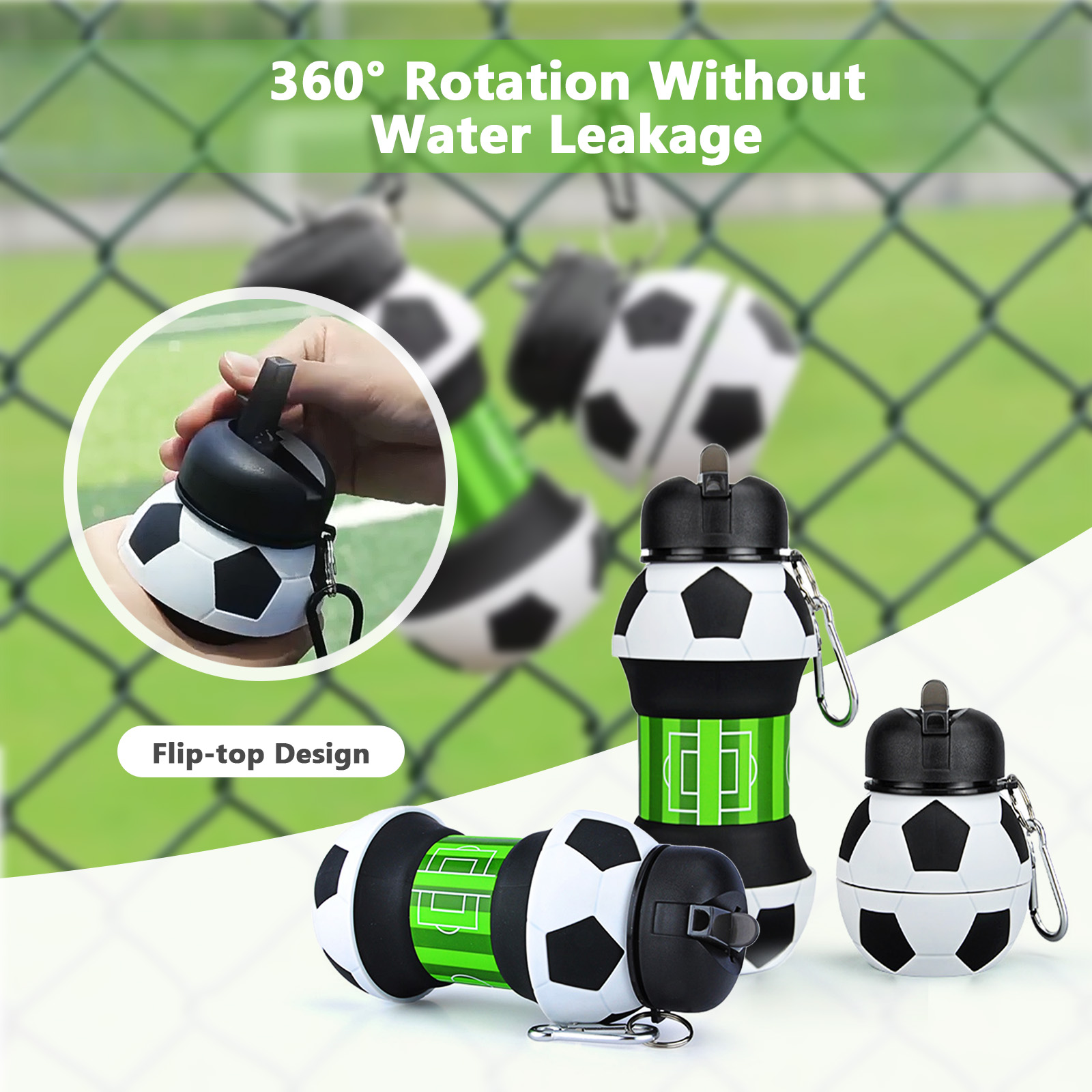 550ml Foldable Football Water  - đánh giá và giá Running Gear Kids