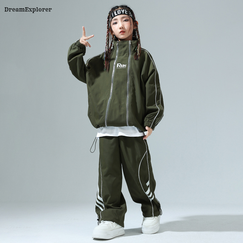 Boys Hip Hop Zipper Loose Coat - đánh giá và giá Running Gear Kids